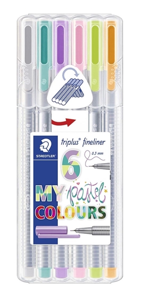 Staedtler Fineliner Triplus 0.3mm Pastel assortment (6)